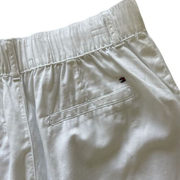 Tommy Hilfiger White Cotton Blend Wide Leg Pants Women’s Sz 8 Medium - Picture 4 of 5